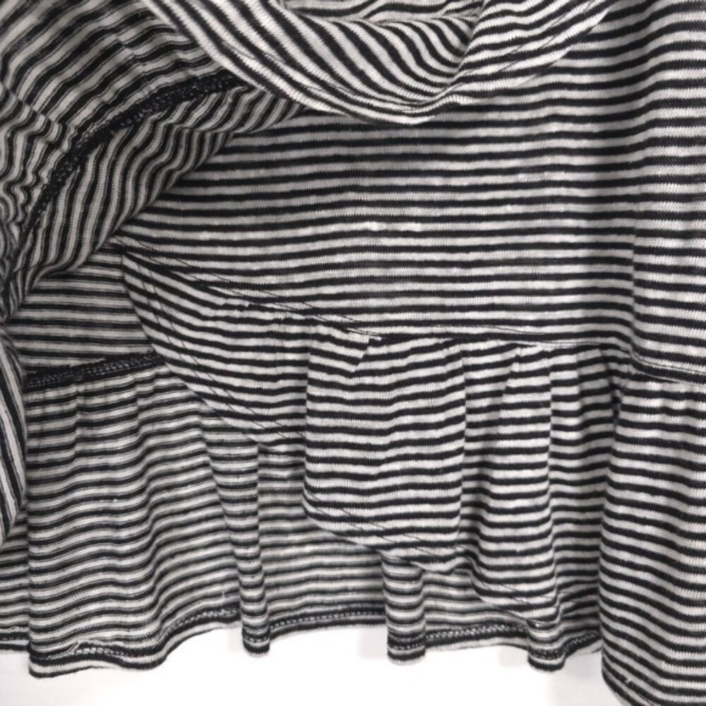 ALC Ava Tank Top 100% LINEN Striped Ruffle Front Spaghetti Strap Cami SMALL - Picture 7 of 9